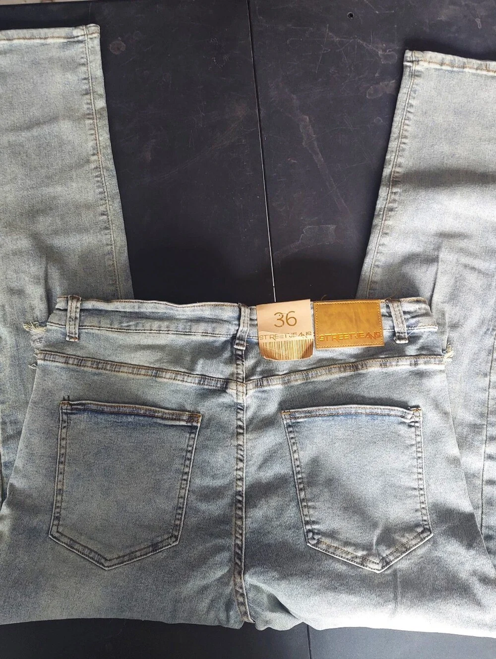 Men's Distressed Light Blue Skinny Jeans